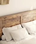 Top view of Built Like A Tank Queen Bed Frame With Headboard And Footboard Featuring Solid Wood Slats And Reinforced Legs Giving You A Rock Solid Foundation For Deep Sleep Sessions In Rich Dark Brown.