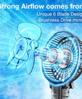Portable Handheld Fan With USB Rechargeable Battery On The Go 180 Degree Foldable Quiet Mini Personal Cooling motor design