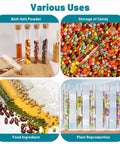 Twelve 30ml Glass Test Tubes With Cork Stopper, 20x150mm Storage Tubes With Cap, Twelve Hole Acrylic Rack, Plant Propagation Vase
