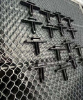 16-piece NyVoozy honeycomb fixing pins for laser cutting machines; black metal pins for honeycomb plates