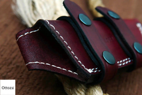 Top Grain Leather Knife Sheath For Fixed Blade Knives Belt Carry Dual Orientation Vertical And Horizontal Left Hand Friendly