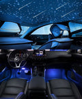 6W RGBW Meteor Fiber Optic 3 in 1 Lights Kit for Car Interior With Under Dash Car Lighting, Shooting Star Effect in car roof