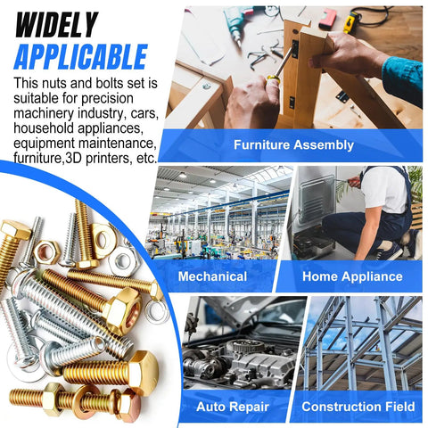 Nuts And Bolts Fastener Kit With Dual Storage Boxes 3334 Piece Assortment Including 1920 Stainless Steel Phillips Pan Head Screws And 1414 Grade 8.8 Hex Bolts For Pro Grade Jobs Covers Metric M3 To M8 And SAE Threads Like 6 32 8 32 10 24 1 Quarter Inch for furniture, auto repair and construction