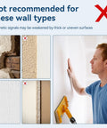Not recommended wall types for Tallew 2 Pcs Magnetic Stud Finder No Batteries Required Powerful Magnet Stud Finder.