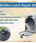 Mailbox Plastic Latch Repair Kit For Solar Group Mailbox Easy Install No Tools Required Includes Finger Handle One Latch And Two Mounting Brackets Fits Plastic Latch Not For Metal Latches A Simple DIY Fix shown on a mailbox