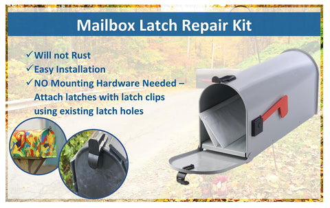 Mailbox Plastic Latch Repair Kit For Solar Group Mailbox Easy Install No Tools Required Includes Finger Handle One Latch And Two Mounting Brackets Fits Plastic Latch Not For Metal Latches A Simple DIY Fix shown on a mailbox
