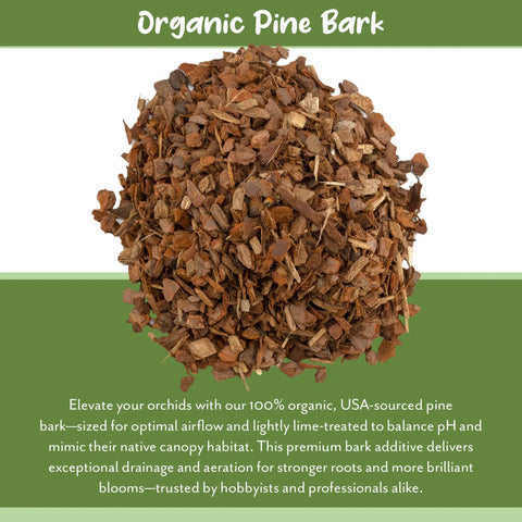One Hundred Percent Organic Orchid Potting Bark Eight Quarts All Natural Pine Bark Mix Additive For Orchids And Epiphytes