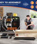 Assembly of Heavy Duty Steel Garage Storage Cabinet With Two Doors And Adjustable Shelves Lockable File Counter Cabinet