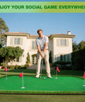 Heavy Duty 5x10ft Golf Putting Green Training Mat With Realistic Turf Arc Shaped Indoor Outdoor Putting Green for Practice