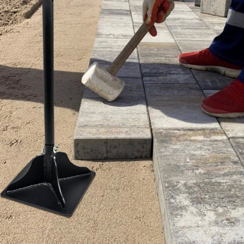 48 Inch Steel Tamper With Long Handle 8 By 8 Inch Garden Yard Tamper leveling paving stones