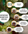 Instructions on how to use High Expansion Coco Coir Bricks 5 Pack 650g Each Peat Free Coconut Coir Low EC And pH Balanced Washed And Buffered.