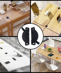 Straight Up Heavy Duty Table Leaf Connectors With Secure Locking Latches For No Sweat Assembly And Built Tough Performance On Folding Dining Tables shown on various tables.