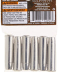 Six Spare Pellet Shells for .177 Cal Air Pistol Revolver in packaging, silver finish, easy load casings, six pack.