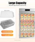 Heavy Hitter 18 Tray Food Dehydrator Machine featuring large capacity with 18 stainless steel grids for drying food.