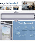 Heavy Duty Commercial Door Closer FS 6300 Auto Hydraulic Spring Hinge Grade 1 UL ADA ANSI A1564 installation guide with tools.