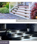 36 Pack Solar Deck Lights Outdoor Step Lights Wireless Waterproof LED Stair Lights for Pool Garden Fence Wall Patio Yard Porch White No Wires, Easy Install illuminating stairs day and night