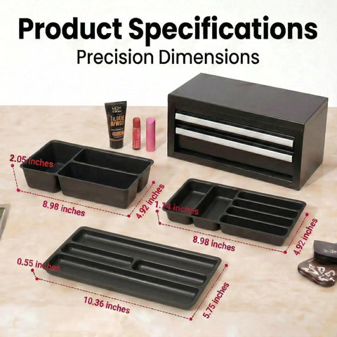 Six Piece Tool Box Organizer Tray Divider Set Fits Mini Two Drawer Tool Box Old And New Slide Versions Real Handy Drawer