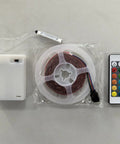 Pack showing Multicolor Battery Powered LED Strip Lights With Remote Control For Indoor And Outdoor Decor, waterproof 2m length