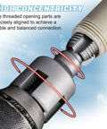 High concentricity image of Heavy Duty Pvc Pipe Threading Tool Set For Electric Drill, showing precise threaded alignment for stability.