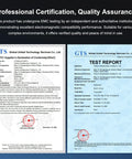 Endoscope Camera With Light 1920P HD Borescope For Tight Spaces certification documents and test report display