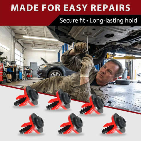Heavy Duty T30 Torx Engine Splash Shield Screws And U Bolt Clips 10 Set Fits Ford Escape Fusion F150 Explorer Undertray Skid Plate Hardware Kit visible with a mechanic repairing a vehicle.
