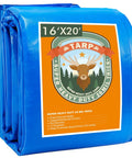 Heavy Duty Waterproof Tarp 16x20 Foot Poly Tarpaulin 16 Mil Thick With Metal Grommets Every Nineteen And A Half Inches Durable Outdoor Cover