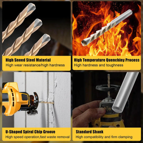 Pro Grade 50 Pack 5/32 Inch Drywall Bits Cut Through Plaster And Wood Boards Like Hot Knife Through Butter Perfect For Spiral Saw Use With Zero Sweat Or Kickback Issues Every Time. Features HSS bits in use with a router.