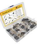 Carbon Brush Set For Power Tools 40 Pcs In 10 Sizes For Angle Grinders Hammer Drills Circular Saws Graphite Copper Construction With Low Noise And Reduced Sparking Replacement Parts in plastic case