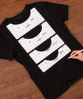 T Shirt Alignment Ruler Kit For Vinyl Designs 4 Piece PVC Ruler Set On Black T Shirt For Centering Graphics Heat Press Accessories