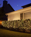 66 Ft 200 LED Fairy Lights With Plug In Switch Warm White Copper Wire String Lights Waterproof Outdoor Decor on Hedge