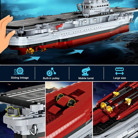 Must Have Battleship Building Set For Adults And Teens 14 Plus Massive 1883 Piece USS CV 6 Enterprise Warship Model Kit For Collectors And Display