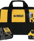 Beefy Torque Cordless Impact Driver Kit With 20V Max XR Power, Quarter Inch Hex, 5Ah Battery And Charger next to tool bag
