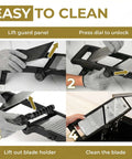 Gramercy adjustable mandoline slicer with guard and dial; includes cut-resistant gloves and waffle fry cutter.