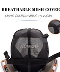 Back view of 17 In 1 Reusable Full Face Respirator For Paint Sprayers And Chemical Work, Woodworking Dust Protection with mesh cover