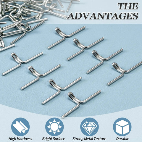 Heavy Duty Lawn Chair Webbing Clips Set, 100 Piece Galvanized Steel Clips For Chair Frame Repair And Sofa Webbing Replacement