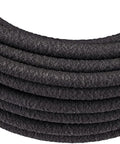 Close-up of black One Quarter Inch Fifty Foot Soaker Hose For Drip Irrigation Ideal For Vegetable Gardens Planters And Borders