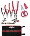 5 Piece Screw Extractor Pliers Set With 5, 6.25, 7, And 8 Inch Pliers, Slip Joint, Linesman, Electrician Scissors, Tool Pouch, Pro Grade Steel