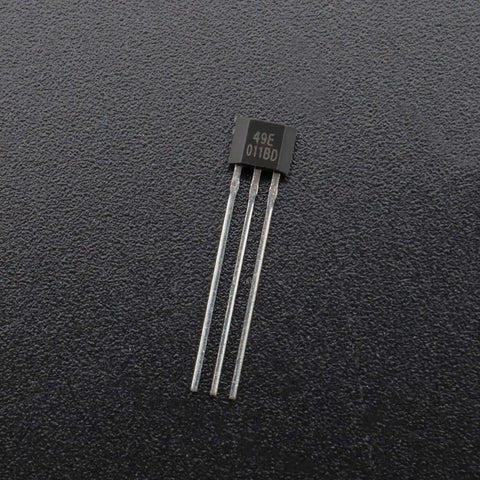 49E OH49E S49E SS49E Linear Hall Effect Sensor TO92 Package 3 Terminal Magnetic Detector 3V To 6.5V on black background