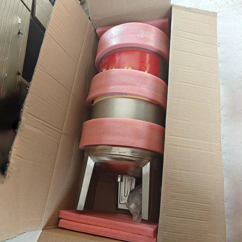 Heavy Duty 300L Stainless Steel Automatic Pressure Tank Kit For Well Pumps packed in a box with protective foam.