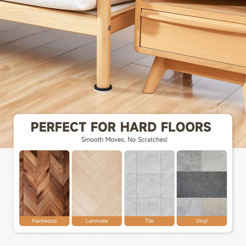 8 Pack 3.5 Inch Furniture Sliders Gliders Reusable Moving Pads For Carpet And Hardwood Floors under chair on hardwood