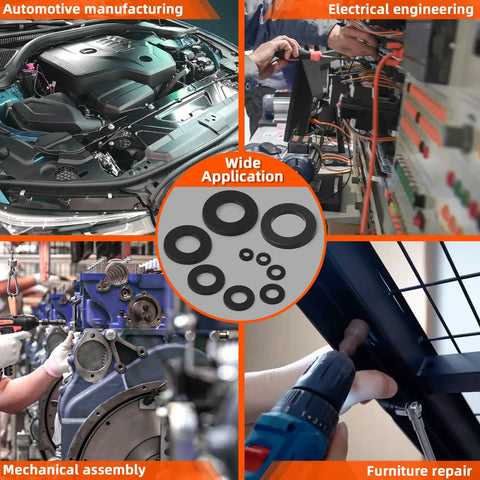 Do It All Nylon Washer Kit 720 Pieces Assortment From M2 To M12 Flat Washers For Bolts And Screws PA66 Nylon Insulation Friendly