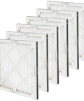 MERV 8 Air Filter For 14 By 14 By 1 Inch Furnaces And AC Units, Allergy Control, Electrostatic Filtration, 6 Pack, actual size shown