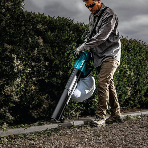 Person using 3-In-1 Cordless Leaf Blower Vacuum Mulcher, 18V LXT Brushless Tool Only on garden path