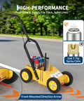 Heavy Duty Adjustable Line Striping Machine For Lawns, Parking Lots And Sports Fields, yellow with 2 to 6 inch line width