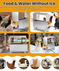 Keep Your Flock Comfortable All Winter Long With This 1.5 Gallon Heated Chicken Waterer, featuring chickens and a dog.