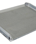 Trucker Tested Aluminum Dock Board For Fleet Loading With Six Thousand Pound Capacity And Seventy Eight By Forty Two Inch Platform.