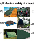 Green 10x10 Feet Waterproof Tarp Made From Lightweight 6mil Poly Multipurpose Protective Cover For Firewood Outdoor Furniture Camping Gear And More All Purpose Shelter Built For Rain Or Shine in various uses