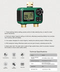 Two Zone Sprinkler Timer With Brass Inlet And Outlet, Programmable Irrigation Controller With Rain Delay, front view