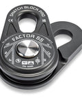 Snatch Block Pro Compact Recovery Block For Winch Lines Lightweight At Three Point Two Lbs Ideal For Serious Recoveries Two Point Five By Four Point Zero By Six Point Six Inch Frame Machined In USA From 6061 T6 Aluminum And 304 Stainless Steel, black recovery block