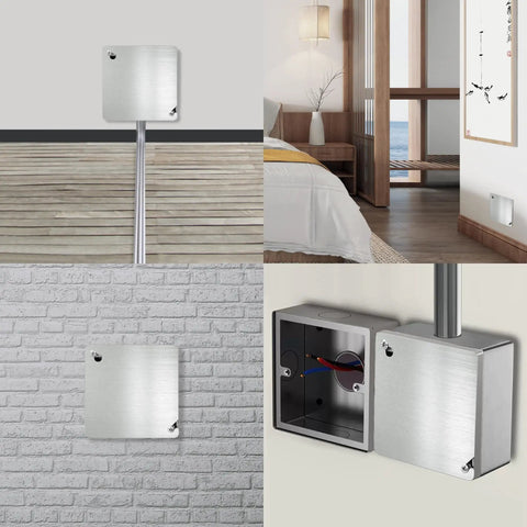 Beefy 4 Inch Metal Electrical Box Cover Plate Square Flat Junction Box Covers 4 Pack For Standard Boxes